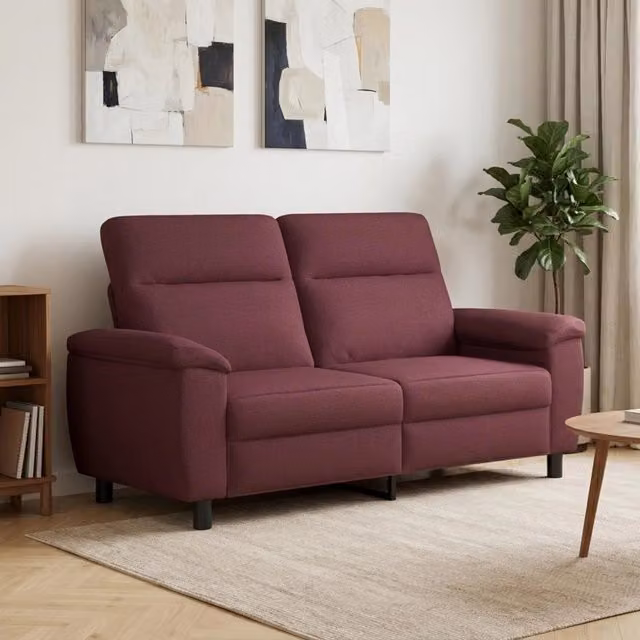 Divano moderno viola vidaXL in tessuto con struttura in metallo L: 178 cm, P: 90 cm, H: 95 cm – 1