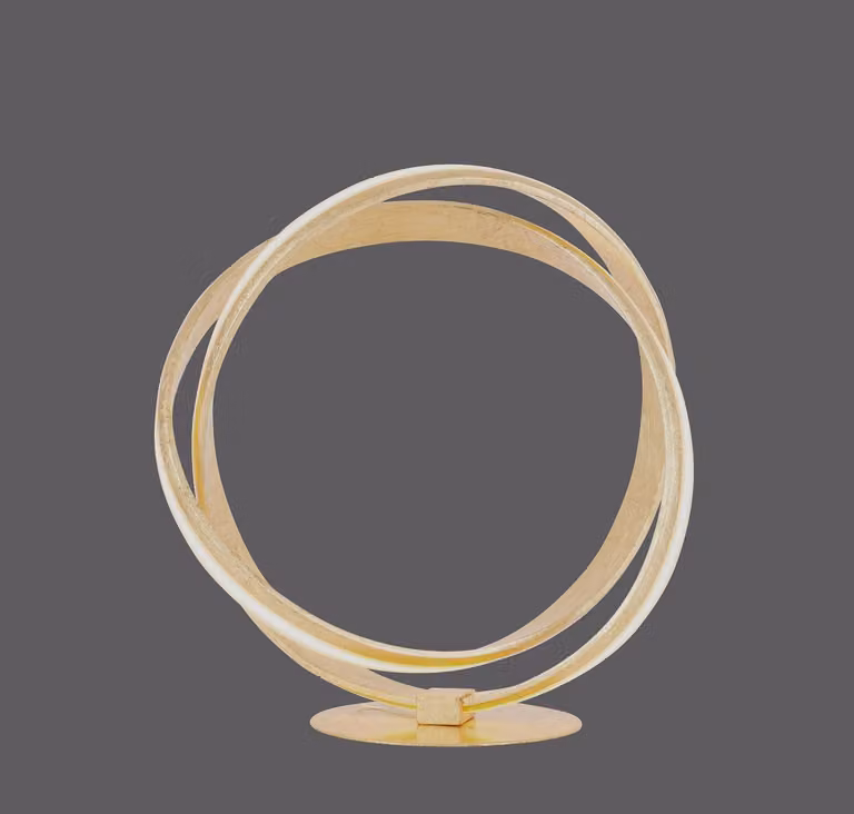 Lampada da tavolo MELINDA Paul Neuhaus, oro, 1 pannello LED da 18 W, 3000 K, per interni, IP20