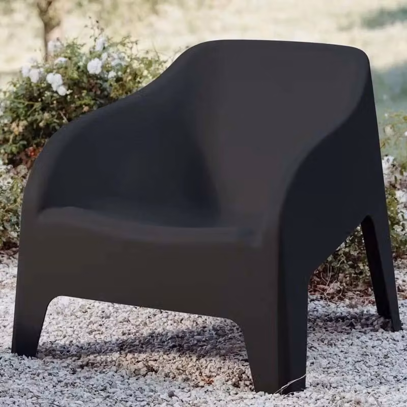 Set di 2 poltrone da giardino Petra in resina La Dea Sedia colore Antracite opaco – 2