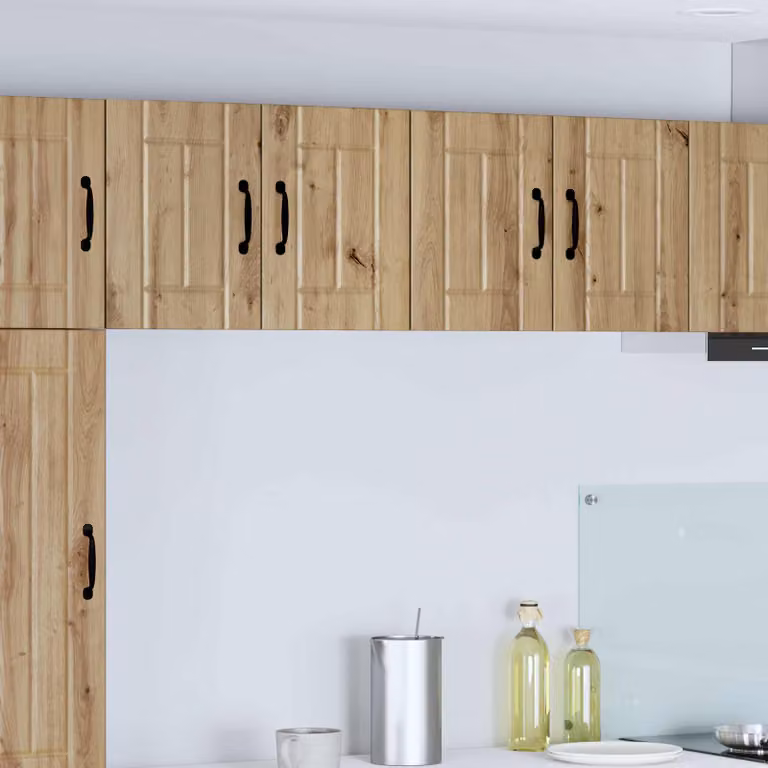 vidaXL Armadietto a muro LUCCA in legno Rovere marrone con ante a battente per cucina L: 60 cm, P: 31 cm, H: 40 cm