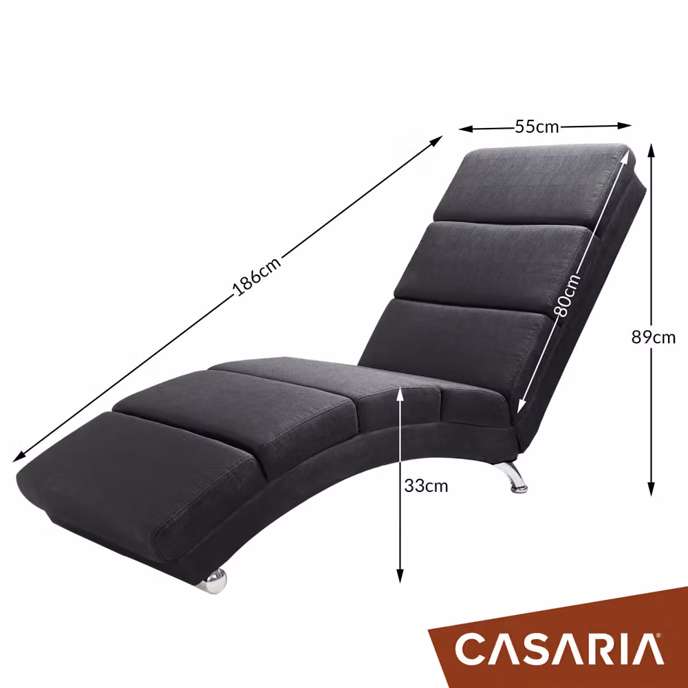 Poltrona relax London Casaria in tessuto antracite con design ergonomico moderno – 4