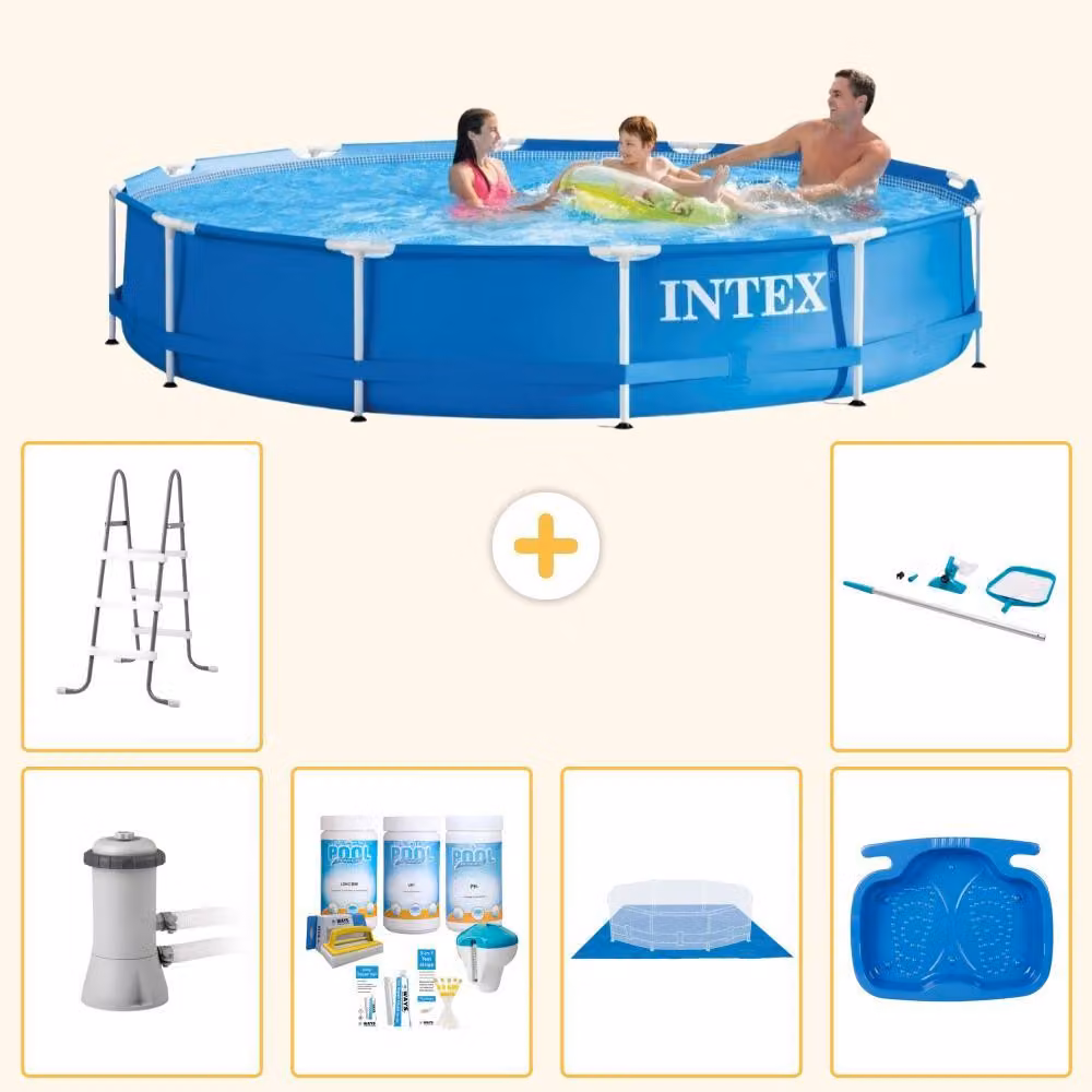 Piscina fuori terra a struttura - 366x76 cm - 7 pezzi - Modello S21031