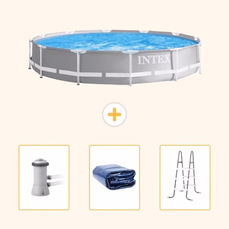 Struttura per piscina a forma di prisma - 366x76 cm - composta da 4 elementi - modello SCB83