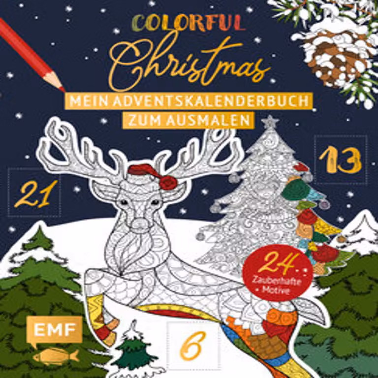 Il mio libro da colorare per l'Avvento: Natale colorato