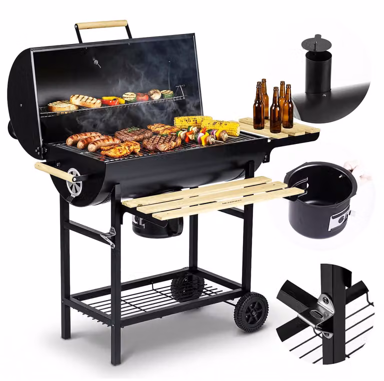 Barbecue da giardino a carbonella BD-895, nero | Berdsen
