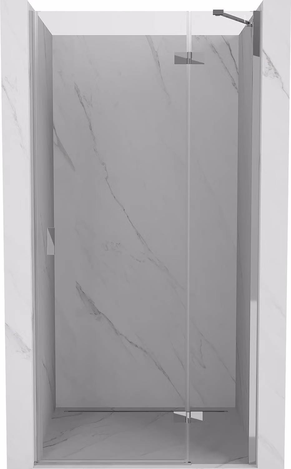 Mexen Mist-H porta doccia apribile destra 120 cm, trasparente, cromo - 8A5-120-000-01-00-P