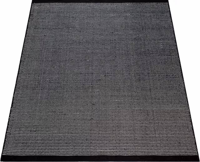 Tappeto Karma nero in lana e cotone L: 60 cm, P: 110 cm