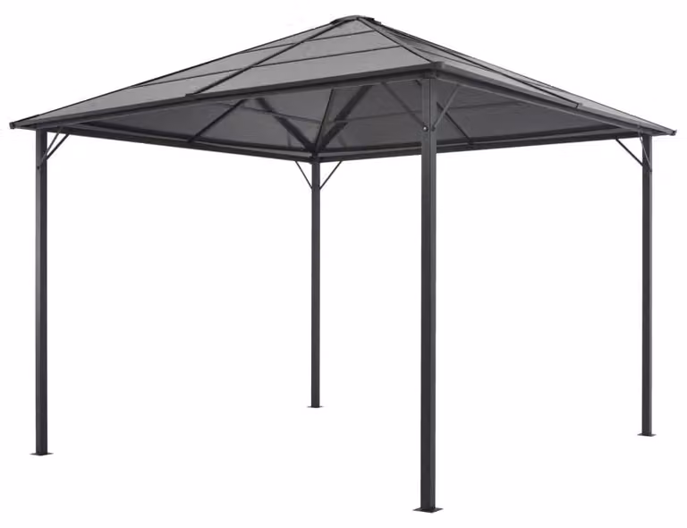 Gazebo da giardino in alluminio - 3x3 metri - Impermeabile - Grigio antracite
