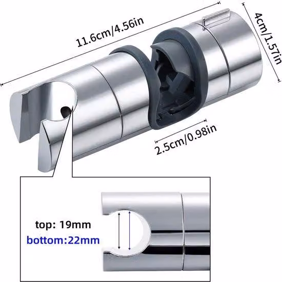 Regolazione del supporto doccia regolabile 18-25 mm in plastica ABS