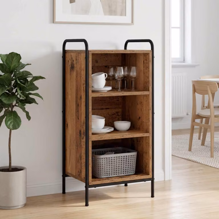 Credenza vidaXL in legno antico marrone per soggiorno e sala da pranzo L 97 x P 33 x H 81 cm