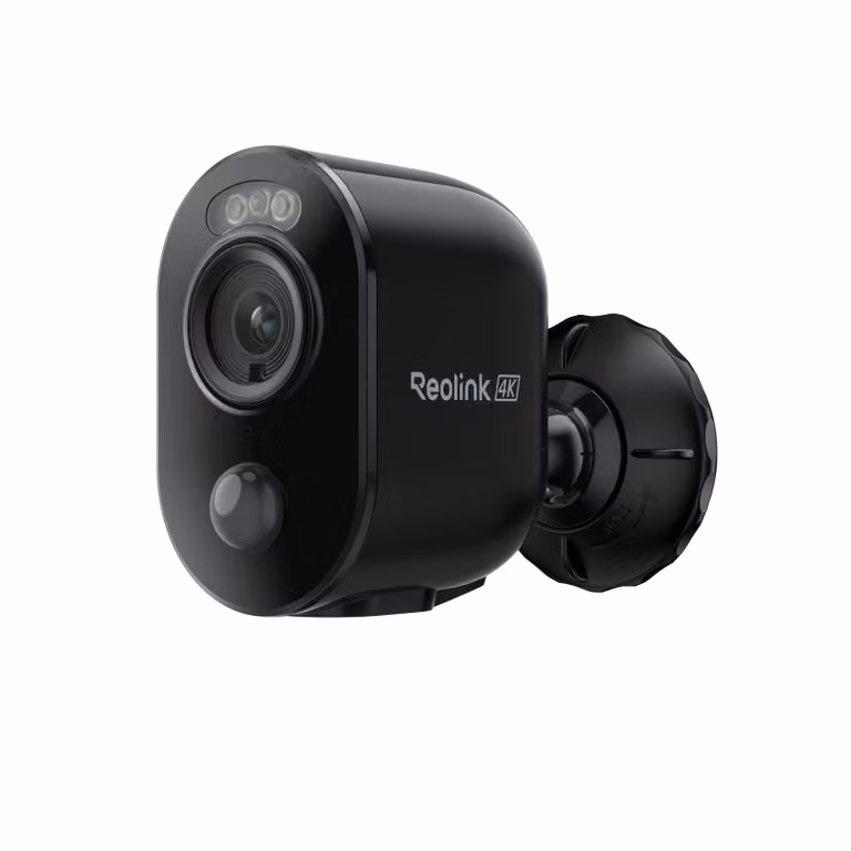 Reolink Argus 3 Ultra, telecamera di sicurezza per esterni con batteria 4K 8MP, Wi-Fi dual band 5/2,4 GHz, visione notturna a colori, rilevamento intelligente, audio bidirezionale, nero
