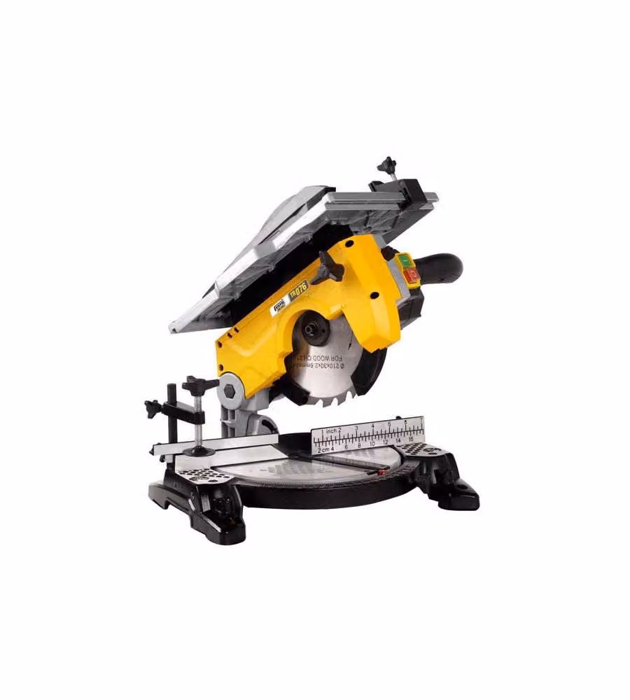 Troncatrice da legno con piano Femi TR-076 da 1200 W con lama da 210 mm colore giallo – 2