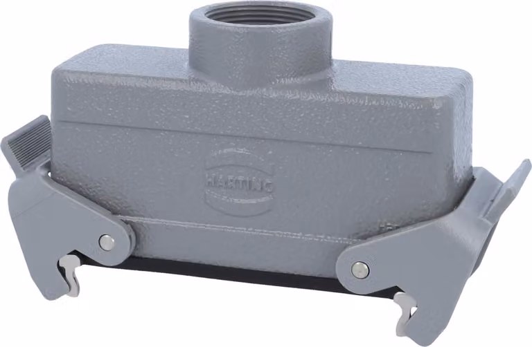 HARTING Han 24B Alloggiamento connettore basso, 1xM32 uscita cavo diritta, con 2 staffe trasversali Vite M32 Area di serraggio
