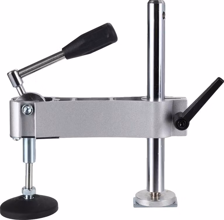 Segatrice circolare da tavolo con pressa, morsetto manuale regolabile, guida di scorrimento di precisione, argento