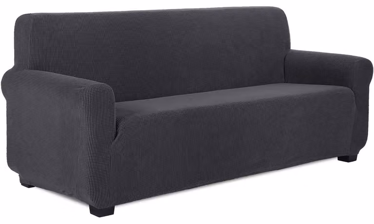 Copertura elastica per divano a tre posti, in tessuto jacquard, colore grigio