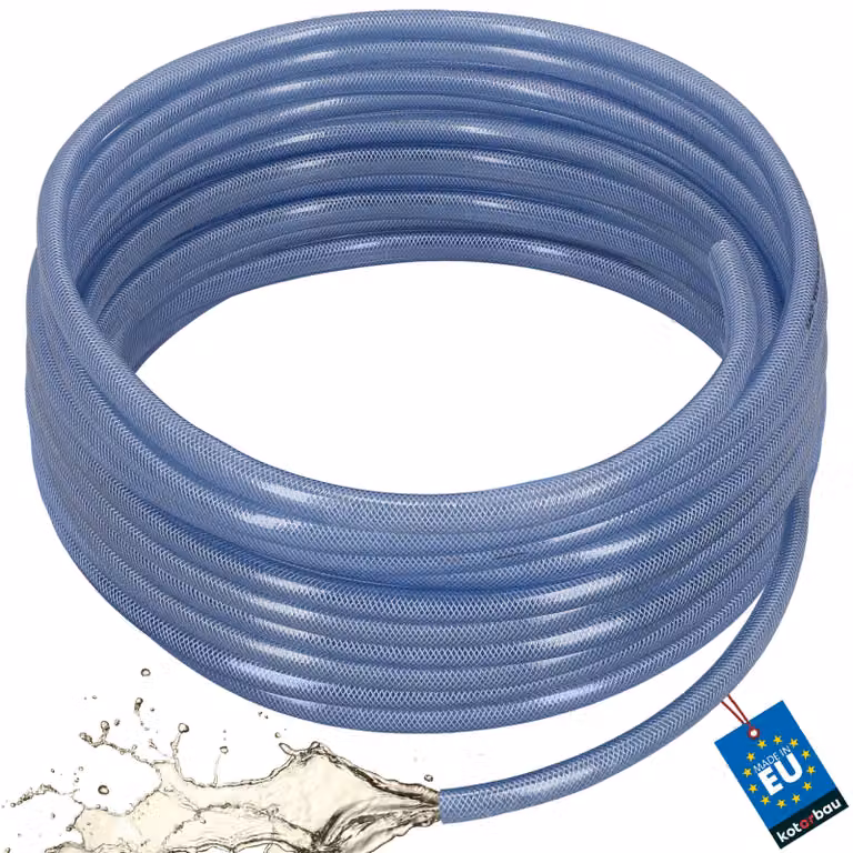 KOTARBAU® Tubo Aria Compressa ø 14 mm / 3 mm Tubo Acqua 50 m Tubo Trasparente Flessibile PVC Blu