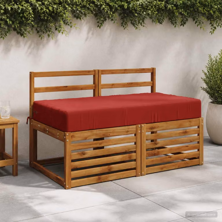 vidaXL Cuscino per la seduta SOEST in poliestere rosso, L 80 x P 80 x H 15 cm