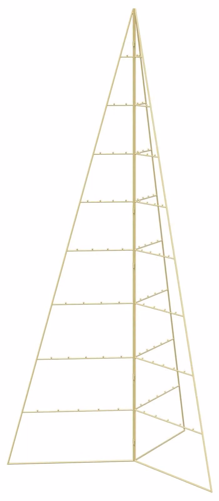 Albero di Natale in metallo con base pieghevole, modello KUOPIO, 210 cm