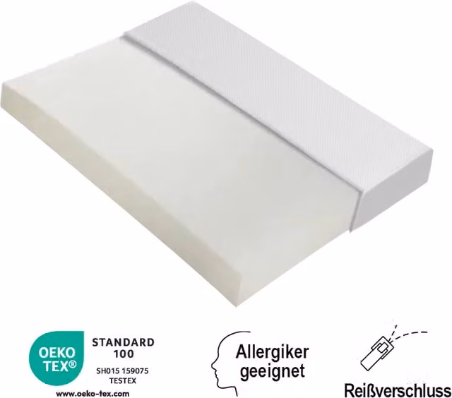 Materasso in schiuma CIPACHO bianco con rivestimento rimovibile L: 140 cm, P: 200 cm