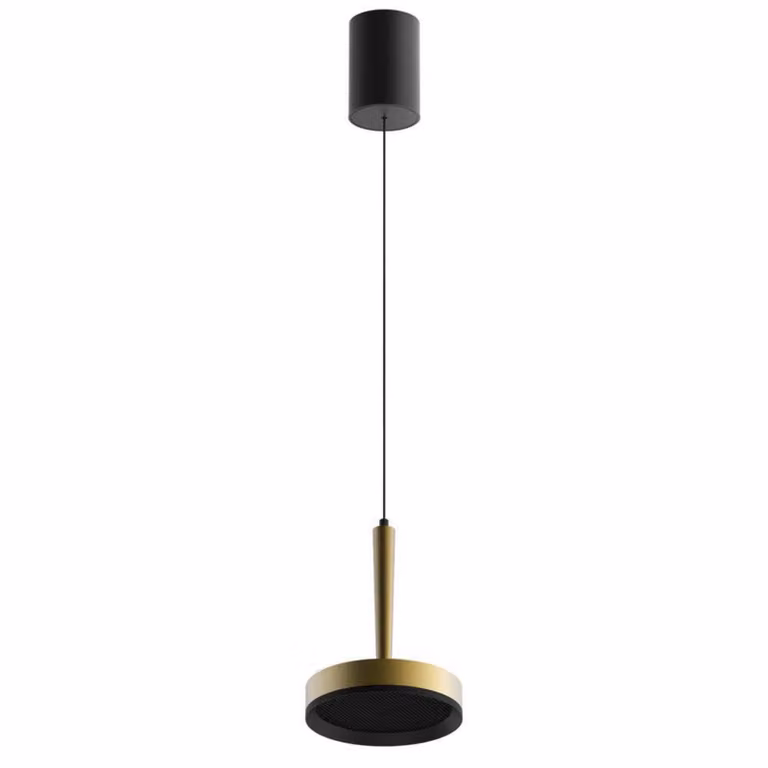 LOOM DESIGN lampada LED a sospensione Nyx P1, ottone, alluminio dimmerabile, Ottone / Oro, Soggiorno / Sala da pranzo, Alluminio, Moderno