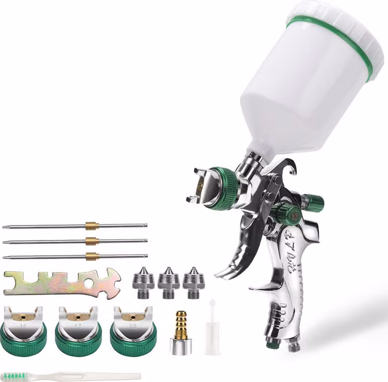 Pistola a spruzzo HVLP 0,35Mpa 100 ml/min 600ml pistola a spruzzo professionale per auto, navi e mobili 2 pezzi