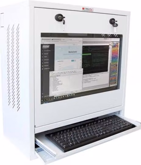 Armadio di sicurezza per PC, monitor LCD e tastiera Bianco
