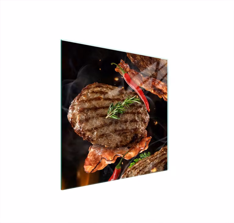 Piastra Di Protezione In Vetro Per Cucina 50X52 Griglia