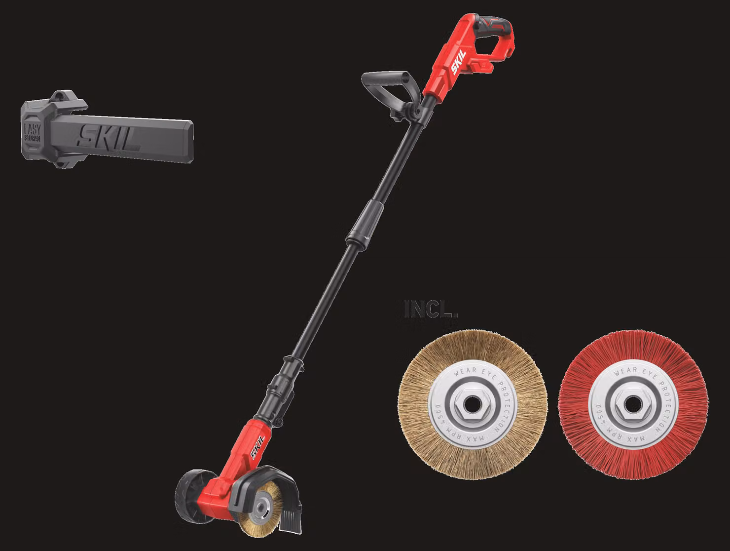 SKIL 0661CA Akku-Fugenreiniger / Unkrautbürste Brushless (20 V, 125 mm Bürste)