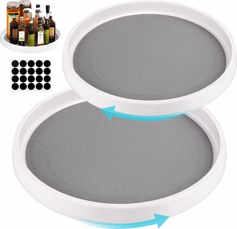 Tavolo girevole per la cucina - ruotabile a 360 gradi - 2 pezzi - 25 + 30 cm