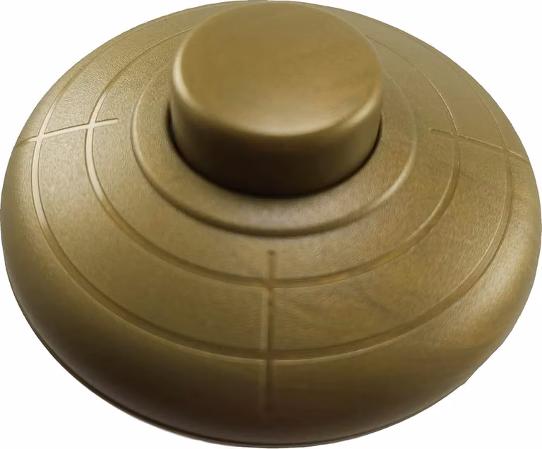 Interruttore a pedale con contatti a vite, 1 polo, 2 A 250 V, oro, interruttore per lampade