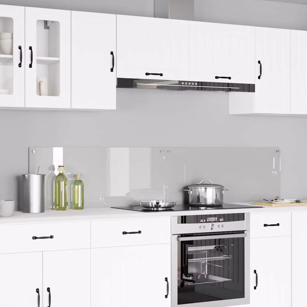 Set di 2 schienali da cucina vidaXL trasparenti, L 100 cm x P 40 cm