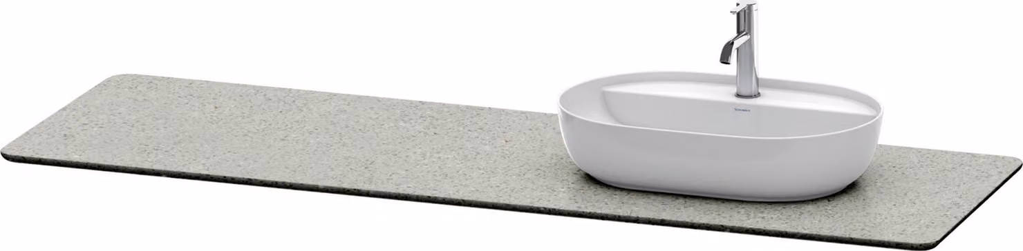 Duravit Console Luv en quartz, largeur 1783mm, pour meuble sous-lavabo LU9563, LU9568R, LU9468R3333, LU9468R3333