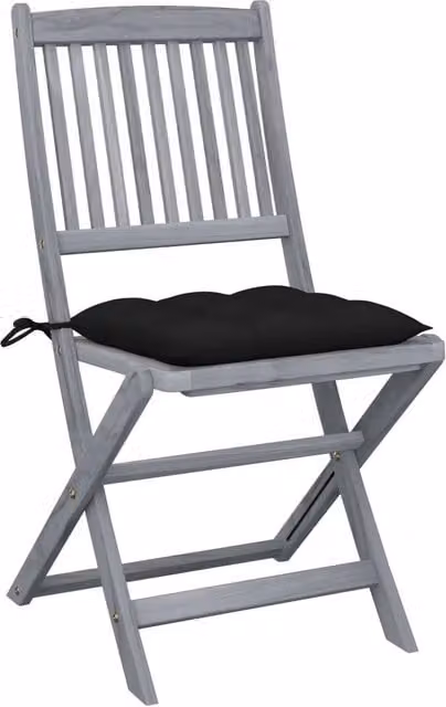 Sedie Pieghevoli 6pz con Cuscini in Massello Acacia 3065456