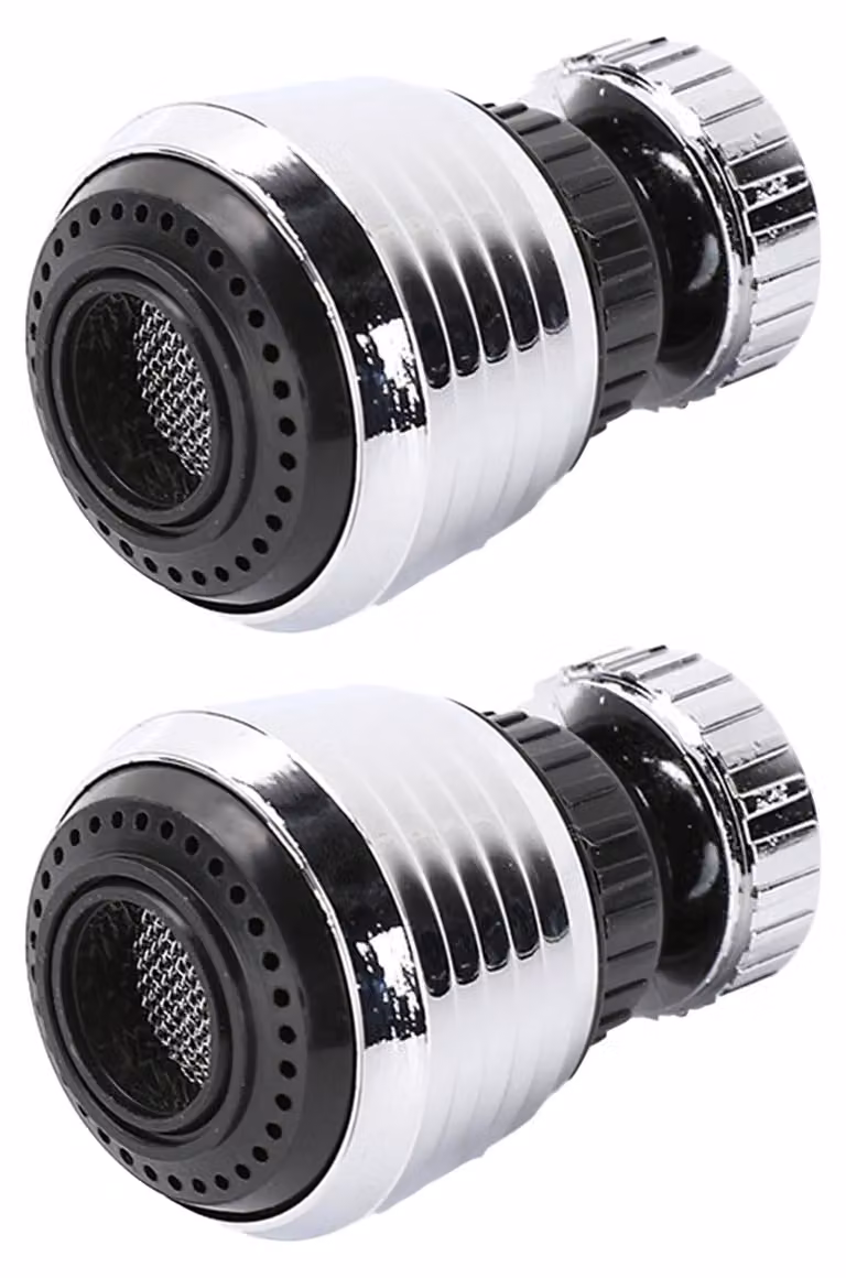 2 ugelli a spruzzo rotanti a 360° per rubinetto da cucina, con doppia modalità