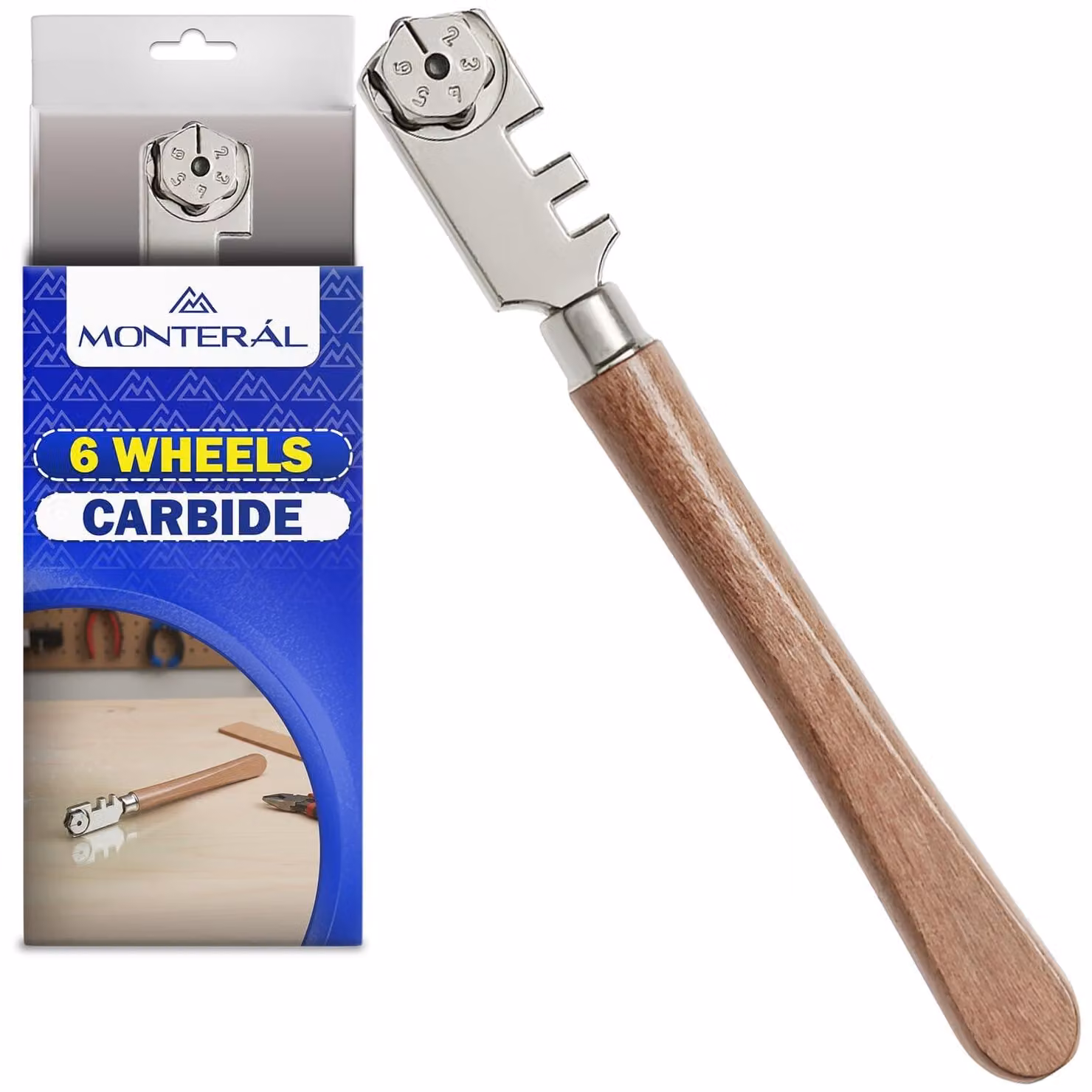 Tagliavetro professionale, 130 mm, con 6 lame in metallo duro, impugnatura ergonomica