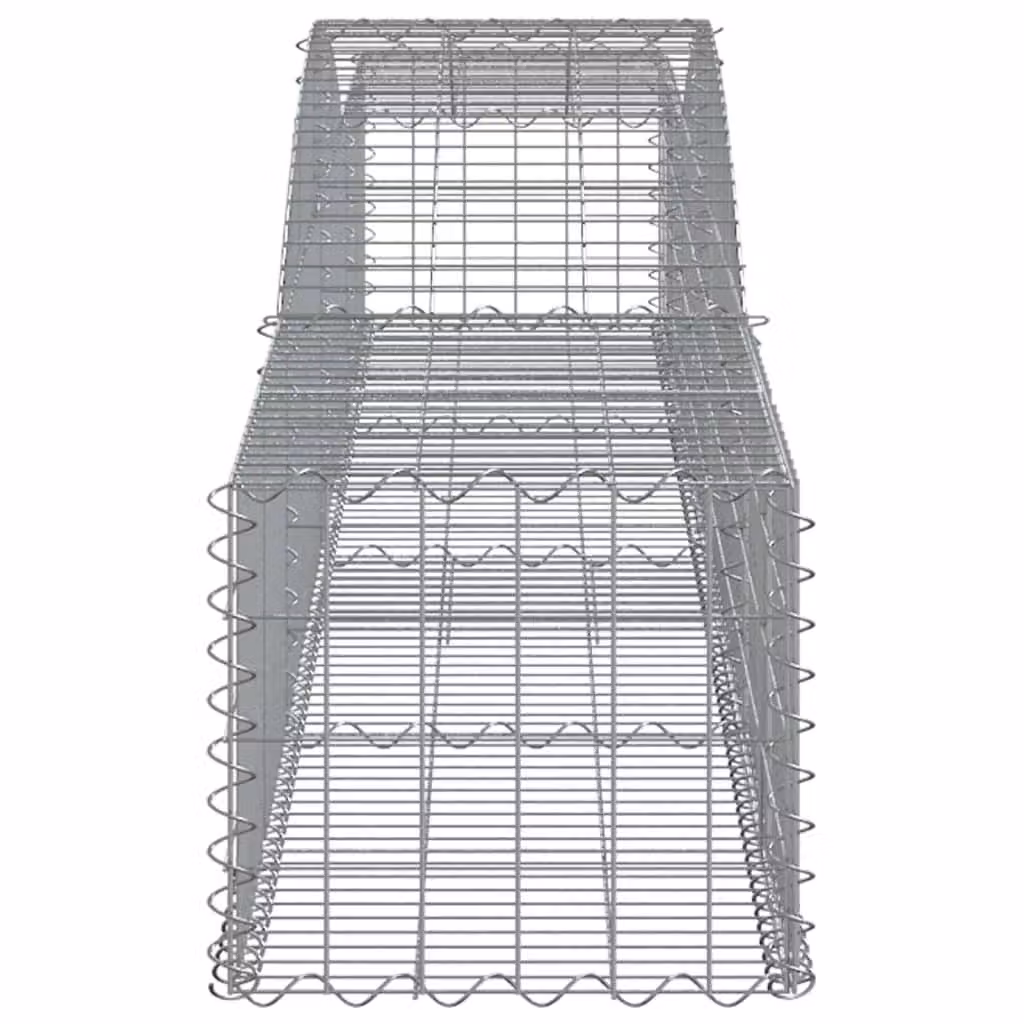 Cesto Gabbione ad Arco 400x50x40/60 cm Ferro Zincato