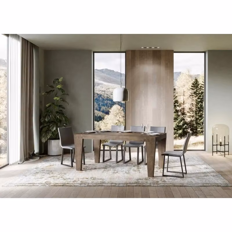 Tavolo allungabile moderno Itamoby Spimbo rettangolare marrone L/P/H: 200-304 x 90 x 77 cm – 2