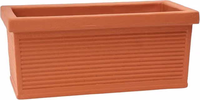 Fioriera Millerighe Garden Italia in Resina Colore Terracotta L: 100 cm, P: 34 cm