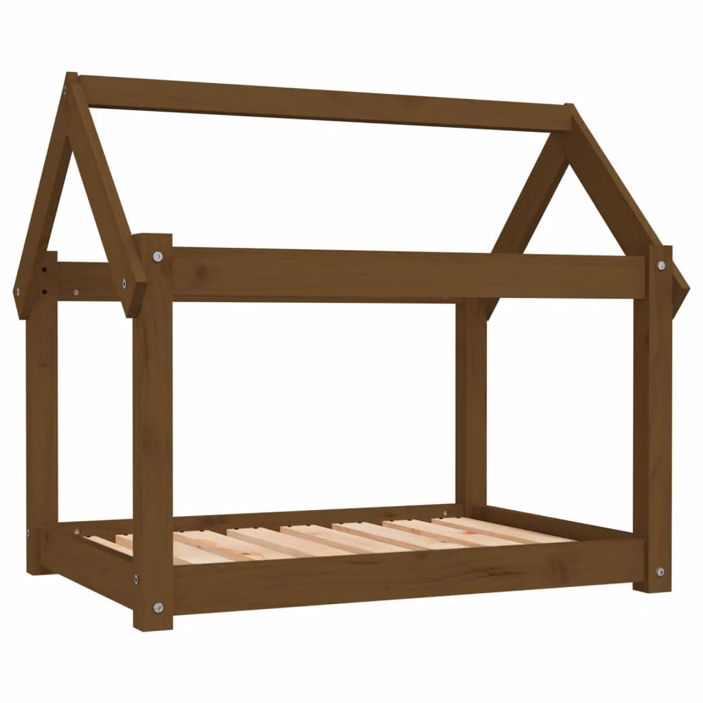 Cuccia per Cani Ambra 81x60x70 cm in Legno Massello di Pino