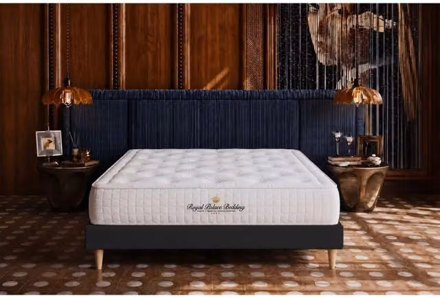 Kit rete e materasso matrimoniale Buckingham Royal Palace Bedding in memory foam bianco, L/P/H: 200 x 200 x 30 cm