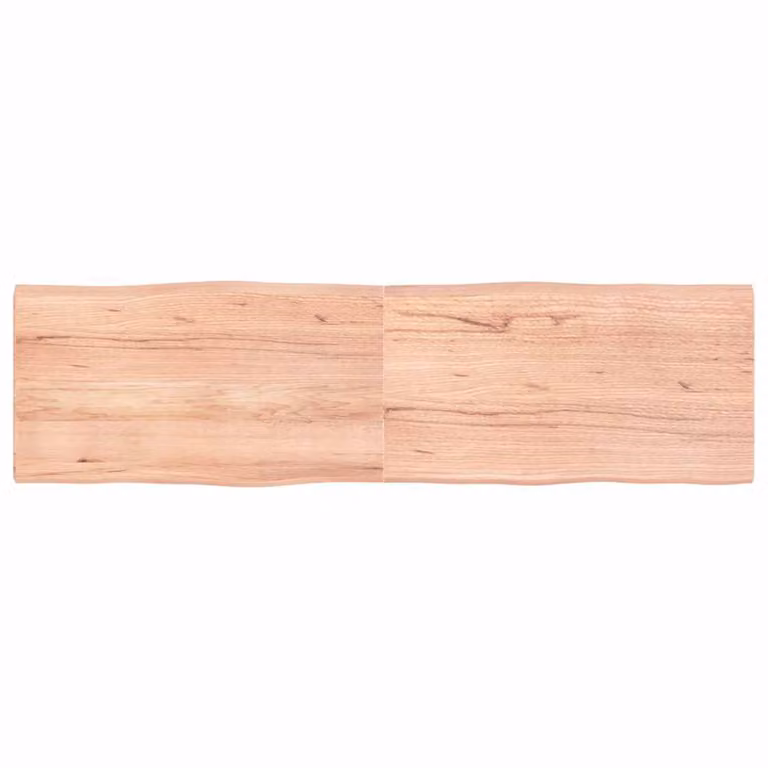 Piano Tavolo in Rovere con Bordo Naturale Marrone Chiaro vidaXL L: 180 cm, P: 50 cm, H: 3,0-4,0 cm