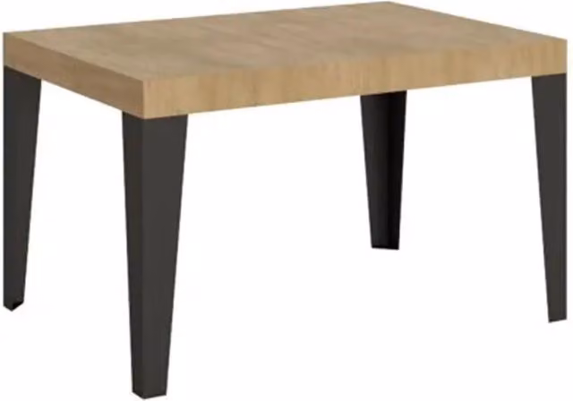 Tavolo allungabile 120/224x90 cm Flame colore quercia natura gambe antracite