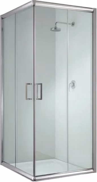 Box Doccia Quadrato Alabama IDRALITE Trasparente con Vetro da 6mm L/P/H: 70 x 70 x 198 cm