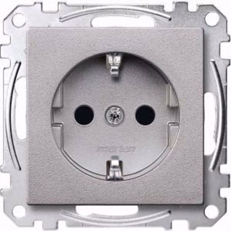 Presa SCHUKO, BRS, morsetti a vite con sollevamento, alluminio, Sistema M