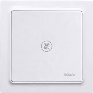 Sensore NFC Eltako, modello E-Design55, finitura bianca lucida, codice prodotto 30055646