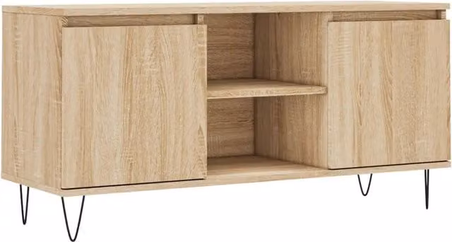 Mobile TV con contenitore e piano stabile 104 x 35 x 50 cm in stile contemporaneo in legno ingegnerizzato rovere sonoma 02_0048554