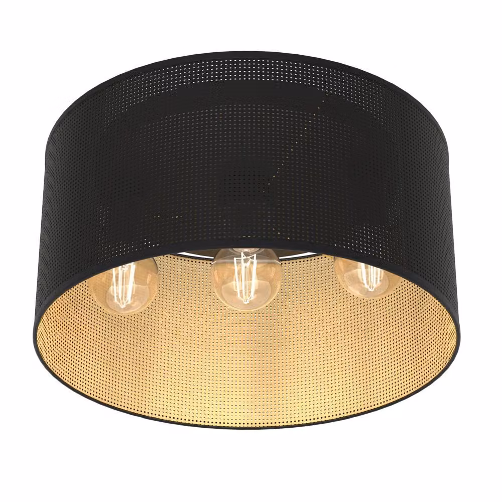 Lampada da soffitto Luminex "Jovin" in metallo nero