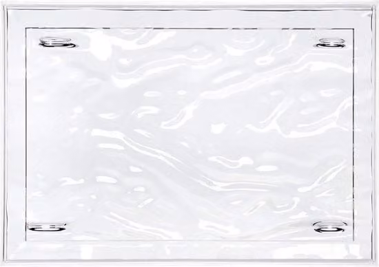 Pannello di vetro resistente all'acqua, plastico, cristallo, 55 x 38 x 3 cm
