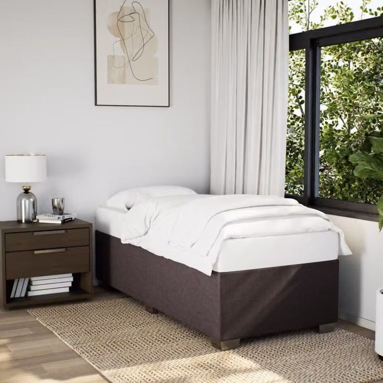 Giroletto vidaXL senza materasso in tessuto marrone scuro L 80 cm x P 200 cm