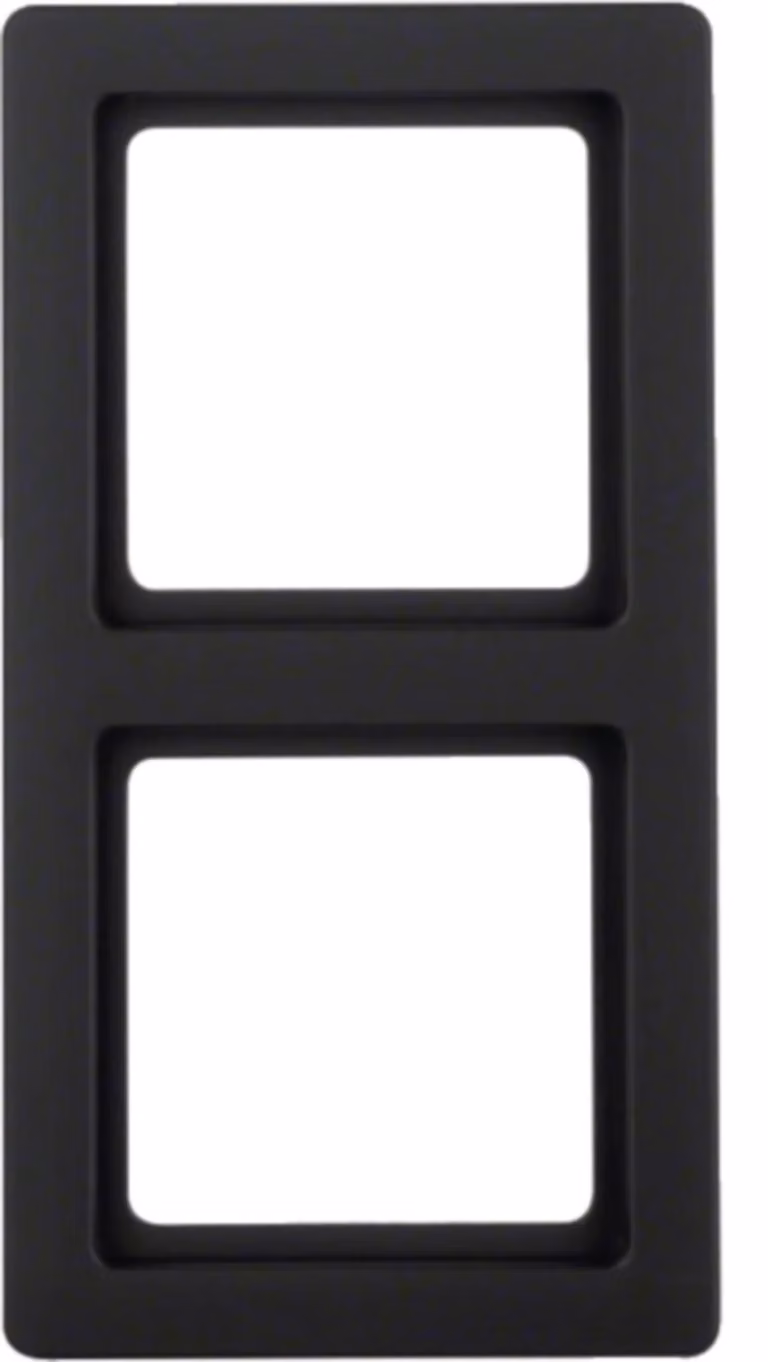 Berker Q.1, cornice, doppia, antracite, velluto, 1 pz.